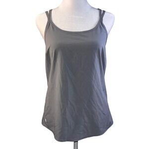 Athleta Gray Tank Top Criss Cross Back Activewear Workout‎ Sleeveless XXS